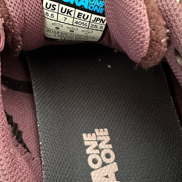 Hoka One One Hupana Flow Wool Sneakers Maroon Burgundy Size 8.5 - Picture 6 of 7